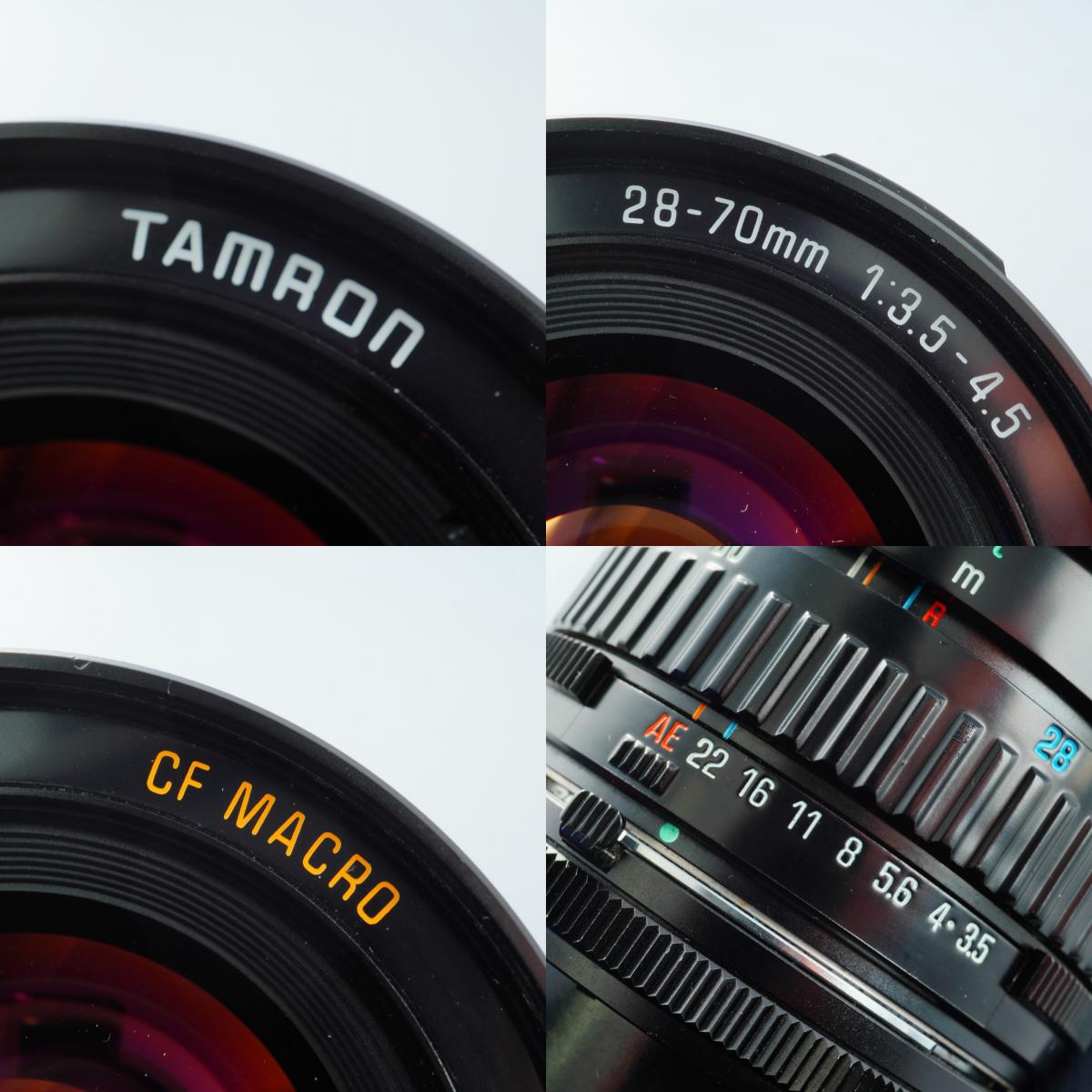 TAMRON 28-70mm f/3.5-4.5 CF Macro BBAR MC (Canon FD用) ズームレンズ