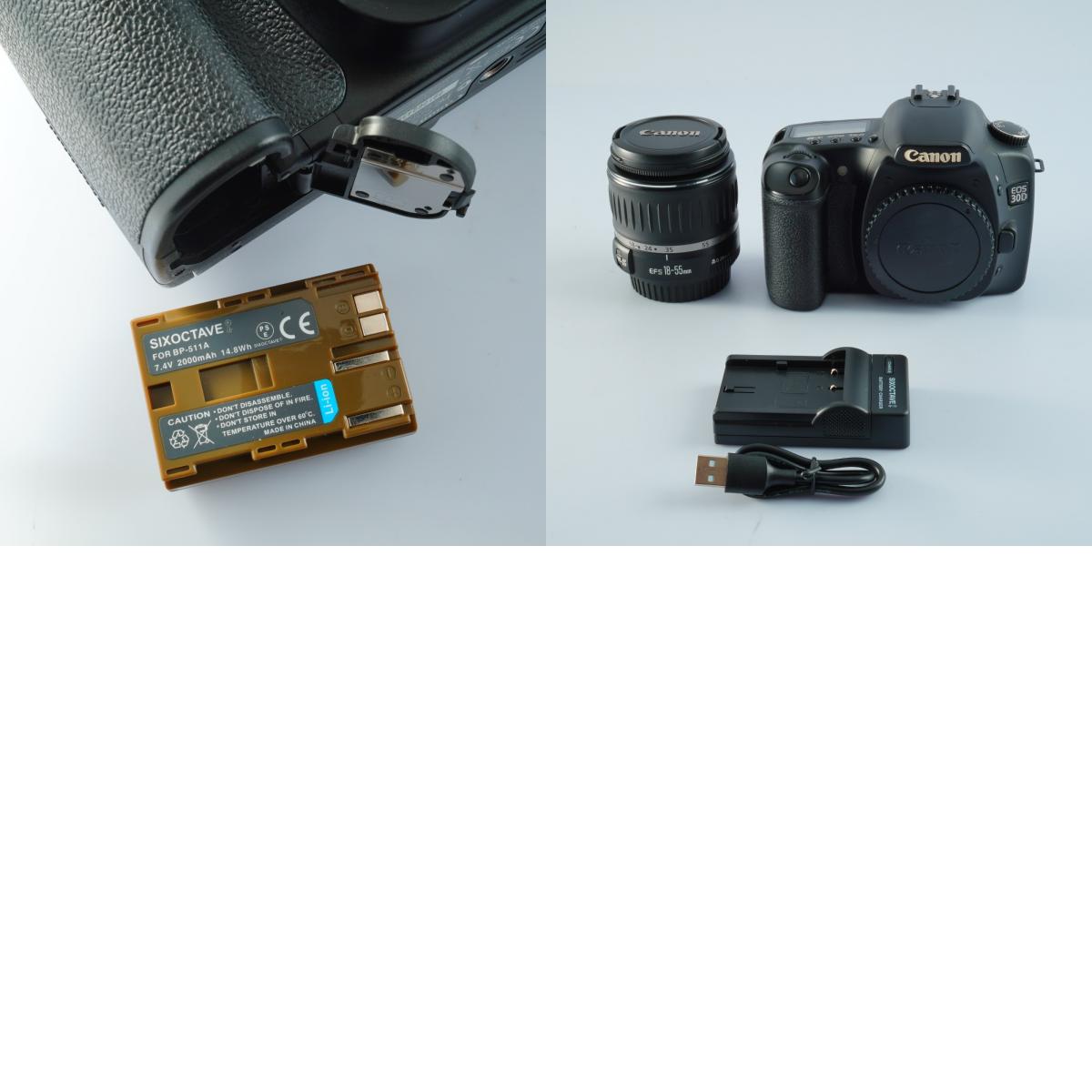Canon EOS 30D + EF-S 18-55mm F/3.5-5.6 USM デジタル一眼レフカメラ