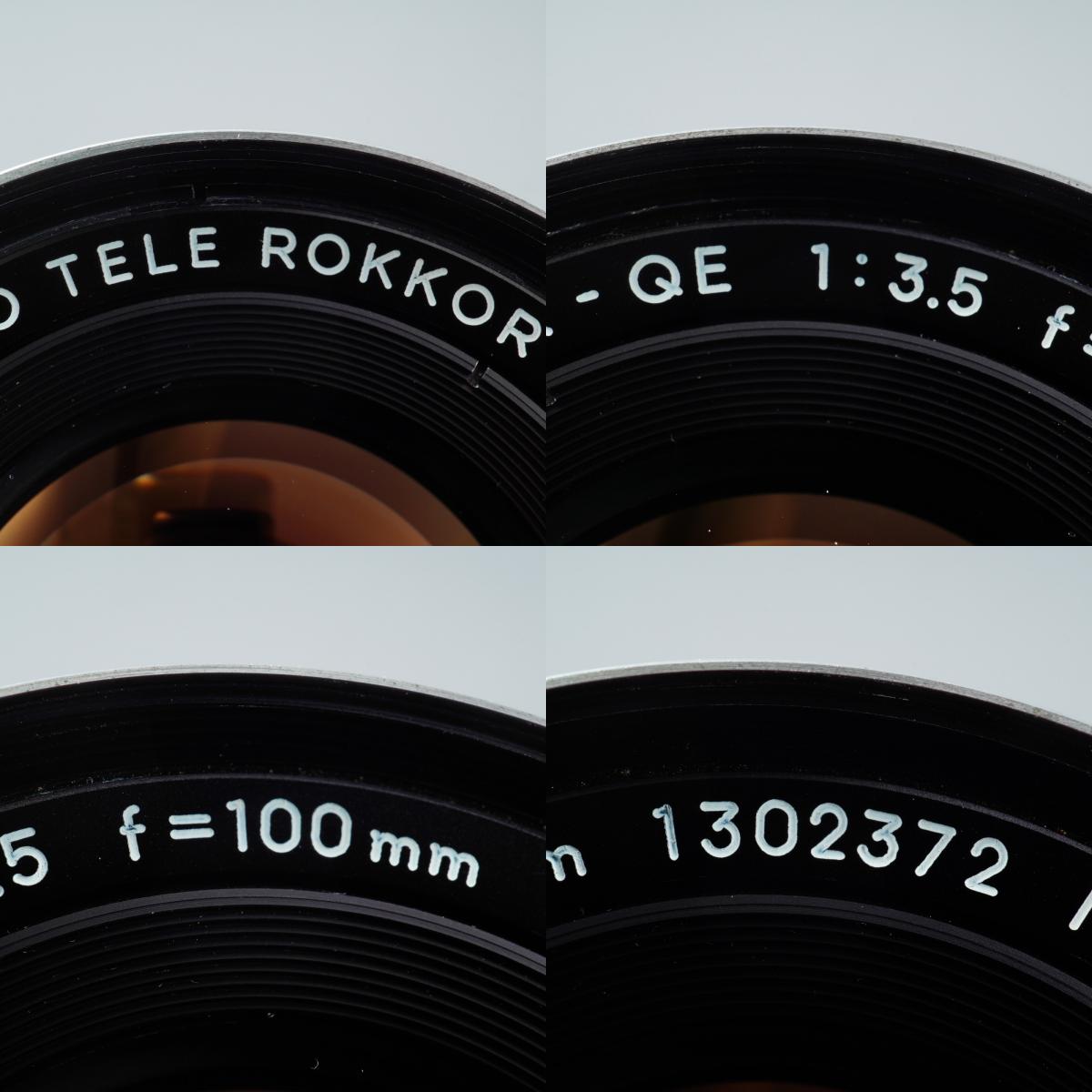 MINOLTA AUTO TELE ROKKOR-QE 100mm F/3.5 単焦点レンズ