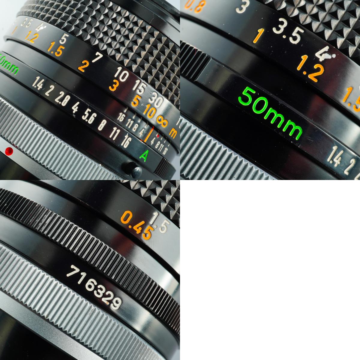 Canon FD 50mm F/1.4 S.S.C A mark 単焦点レンズ