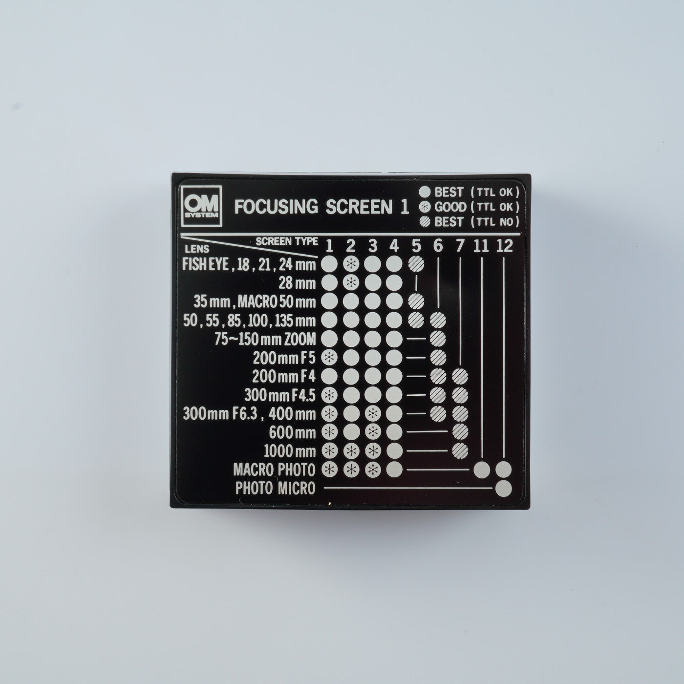 OLYMPUS OM Focusing Screen カメラ関連アクセサリー