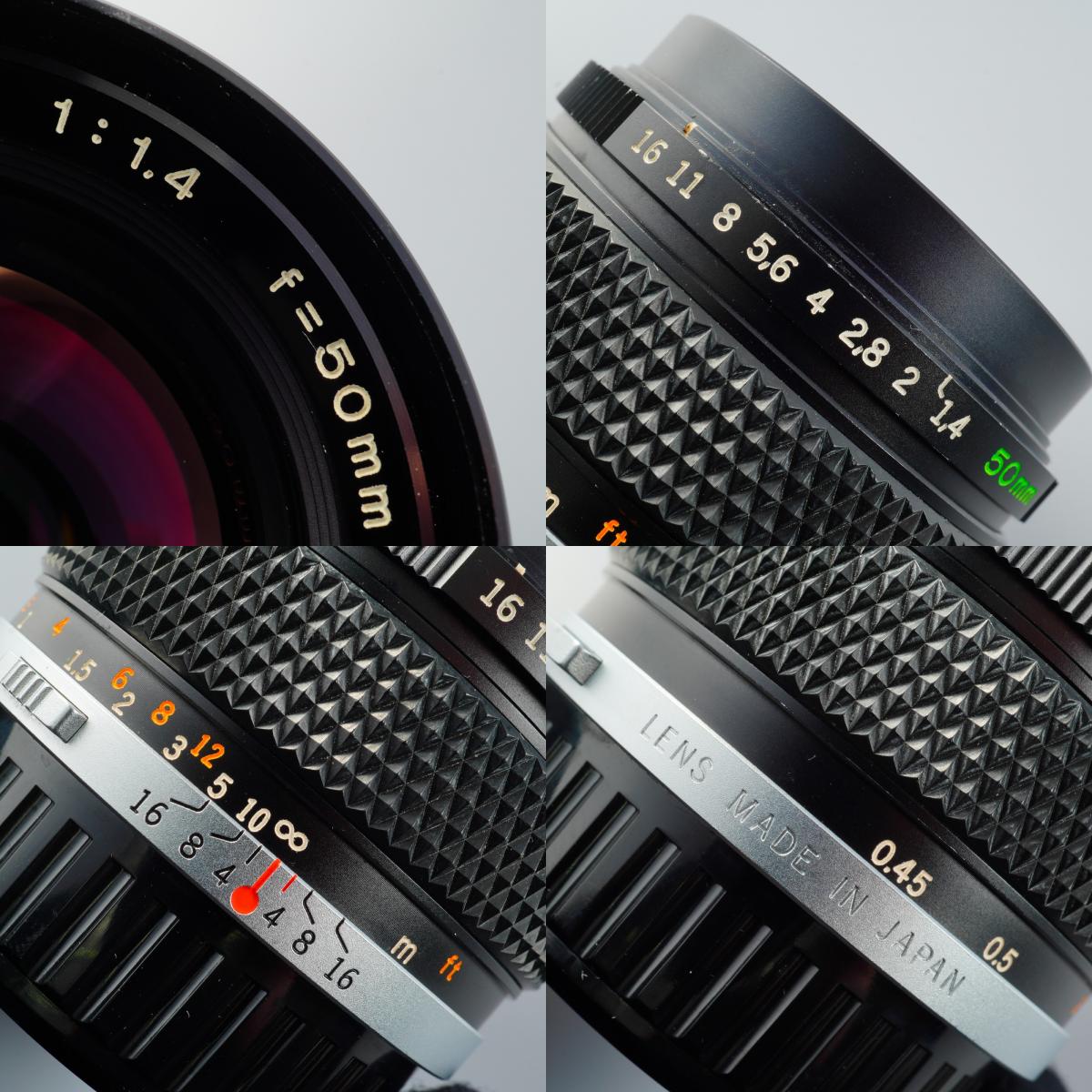 【ジャンク】 OLYMPUS OM-SYSTEM ZUIKO MC AUTO-S 50mm F/1.4 単焦点レンズ