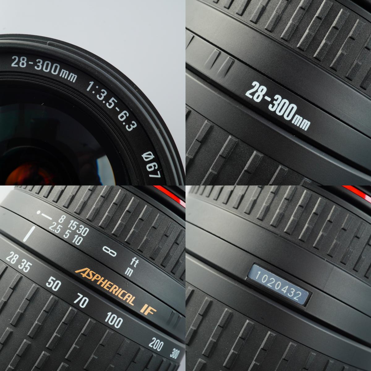 SIGMA COMPACT HYPERZOOM 28-300mm F/3.5-6.3 ASPHERICAL IF (Canon EF用) ズームレンズ