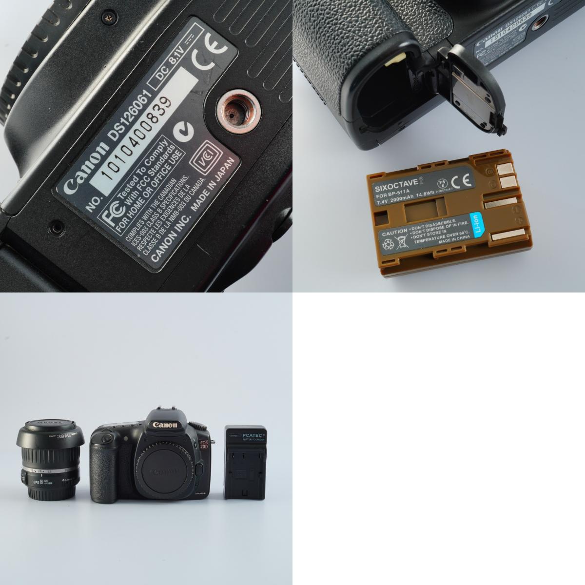 Canon EOS 20D + EF-S 18-55mm F/3.5-5.6 USM + CF 512MB デジタル一眼レフカメラ