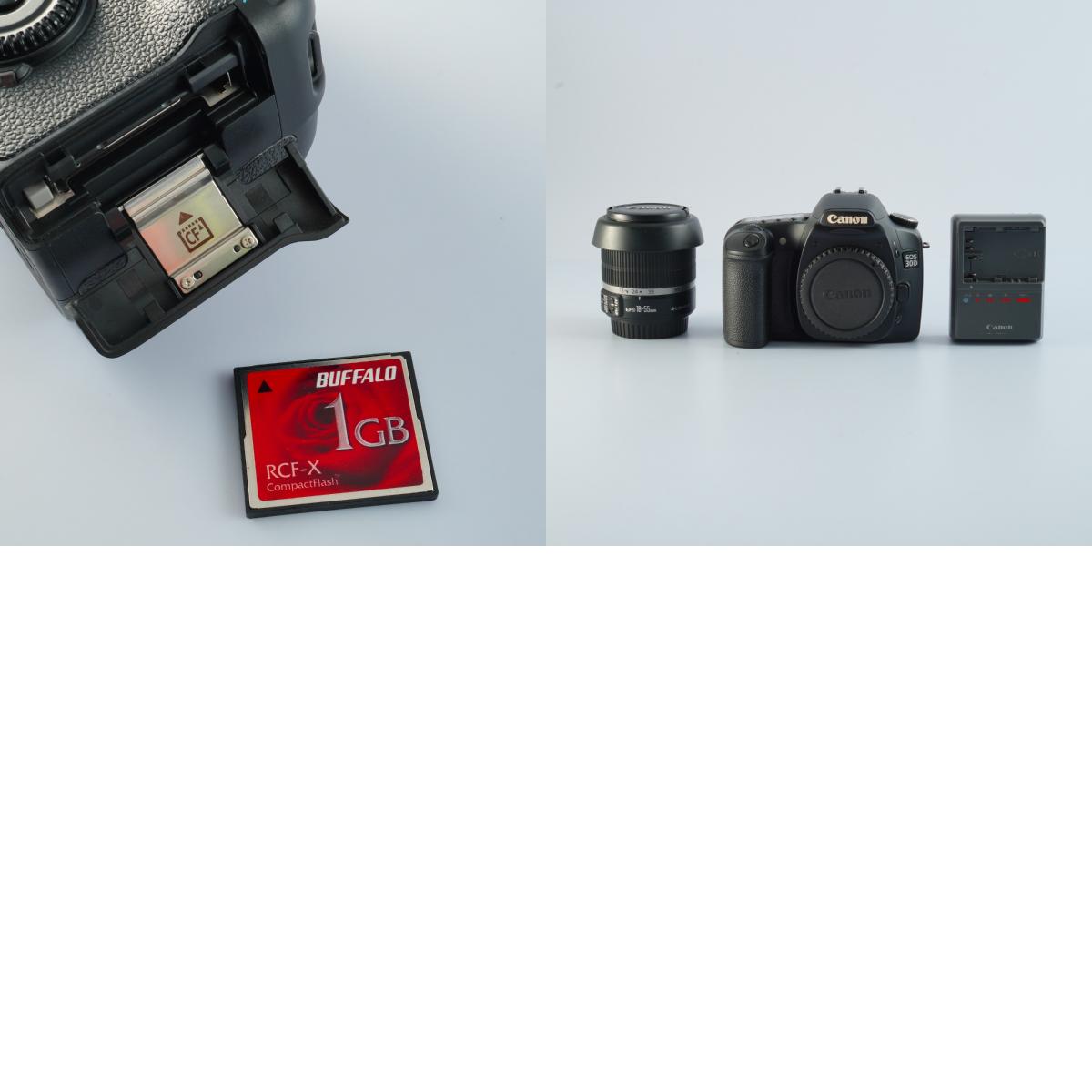 Canon EOS 30D + EF-S 18-55mm F/3.5-5.6 IS + CF 1GB デジタル一眼レフカメラ