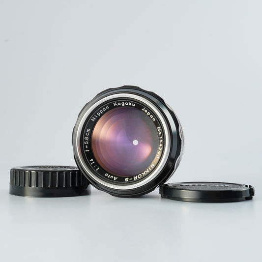 Nikon Nipon kougaku NIKKOR-S Auto 非Ai 58mm F/1.4 単焦点レンズ