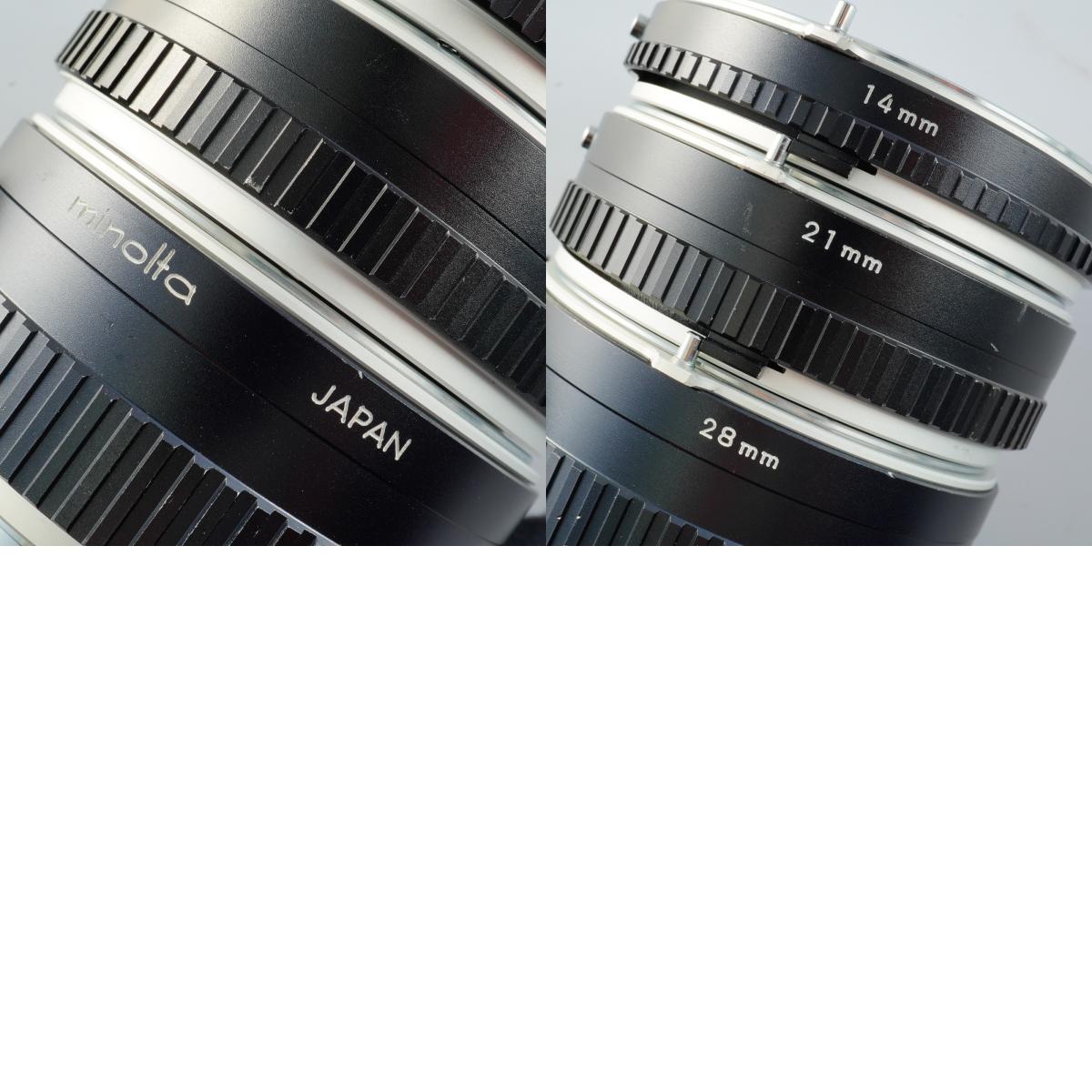 MINOLTA MC Macro Rokkor-QF 50mm F/3.5 + 14mm 21mm 28mm Extension Tube マクロレンズ