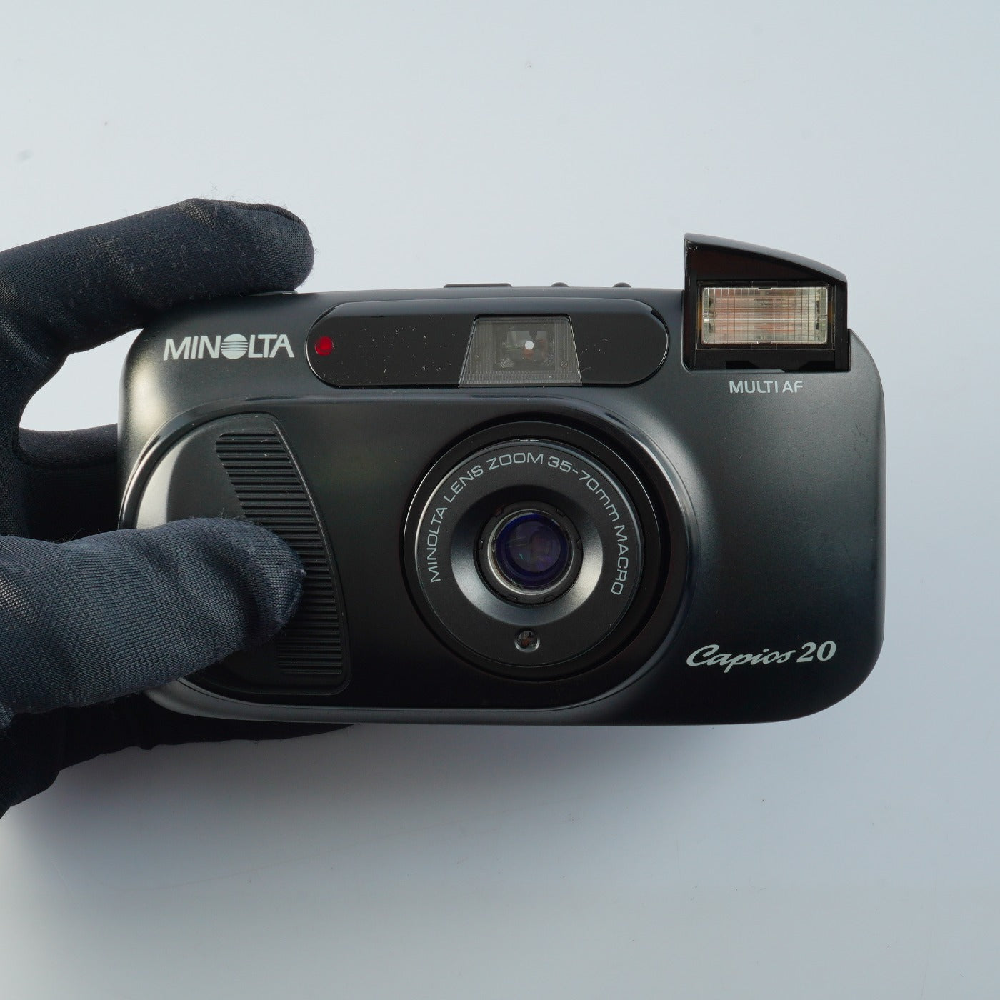 MINOLTA Capios 20 Black + IR REMOTE CONTROL RC-3 コンパクトフィルムカメラ