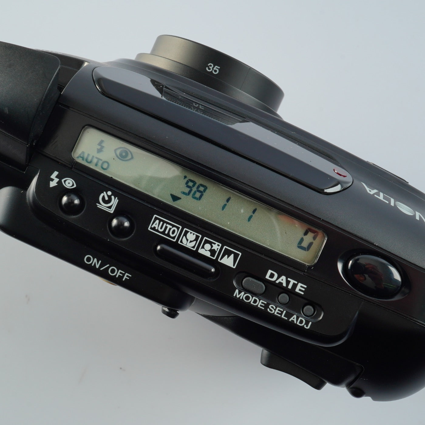 MINOLTA Capios 20 Black + IR REMOTE CONTROL RC-3 コンパクトフィルムカメラ