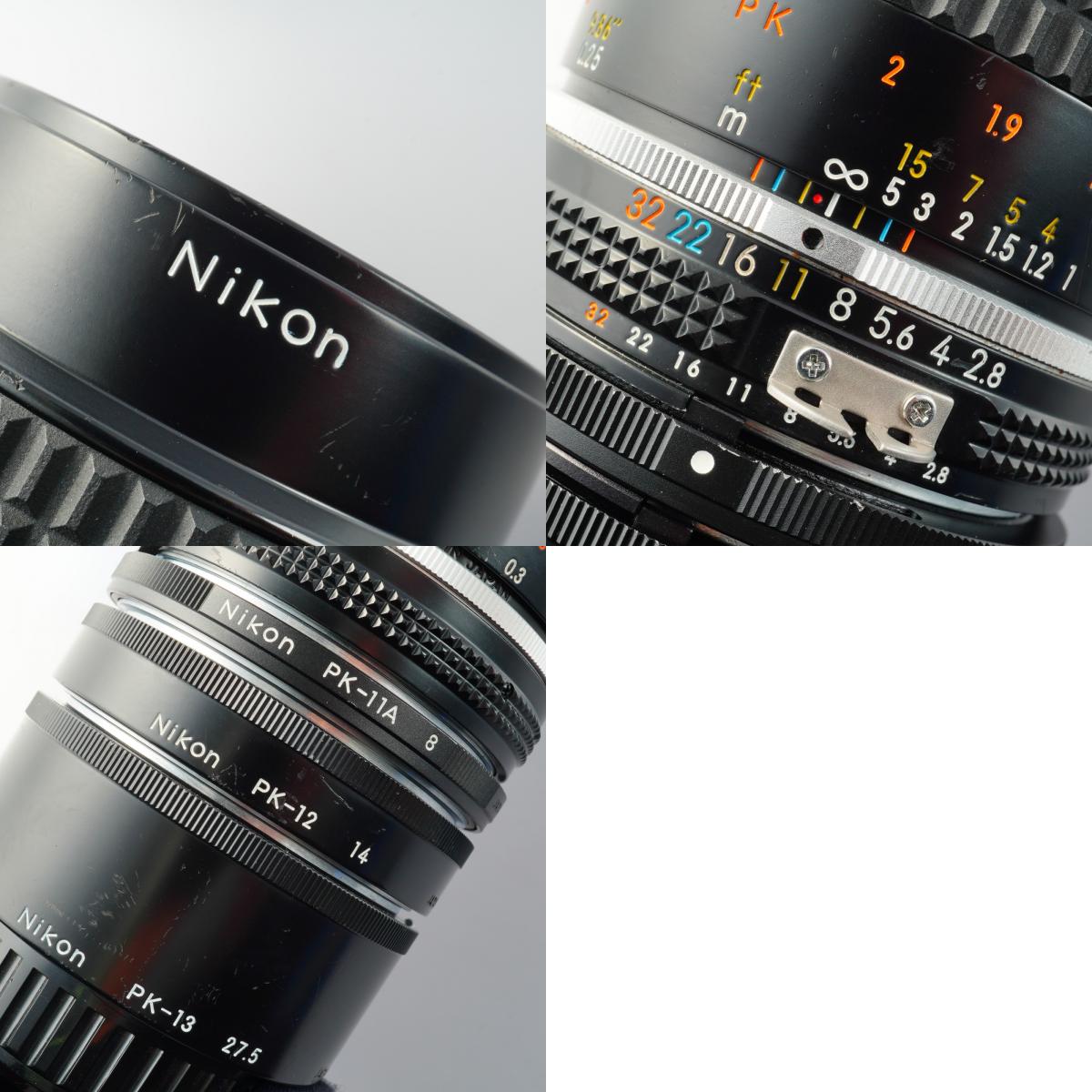 Nikon Ai-s Micro NIKKOR 55mm F/2.8 + PK-13-12-11A マクロレンズ