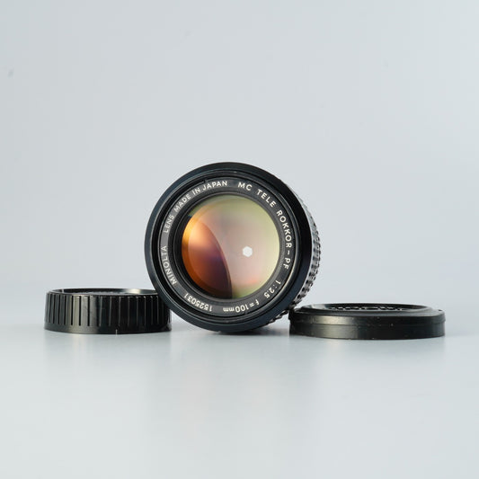 MINOLTA MC TELE ROKKOR PF 100mm F/2.5 単焦点レンズ