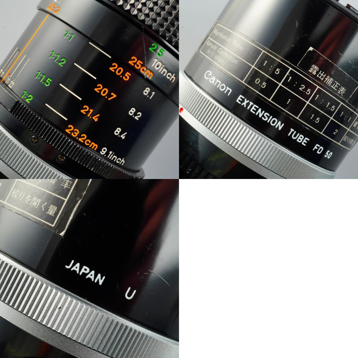 Canon FD 50mm F/3.5 MACRO S.S.C + EXTENSION TUBE FD 50 マクロレンズ