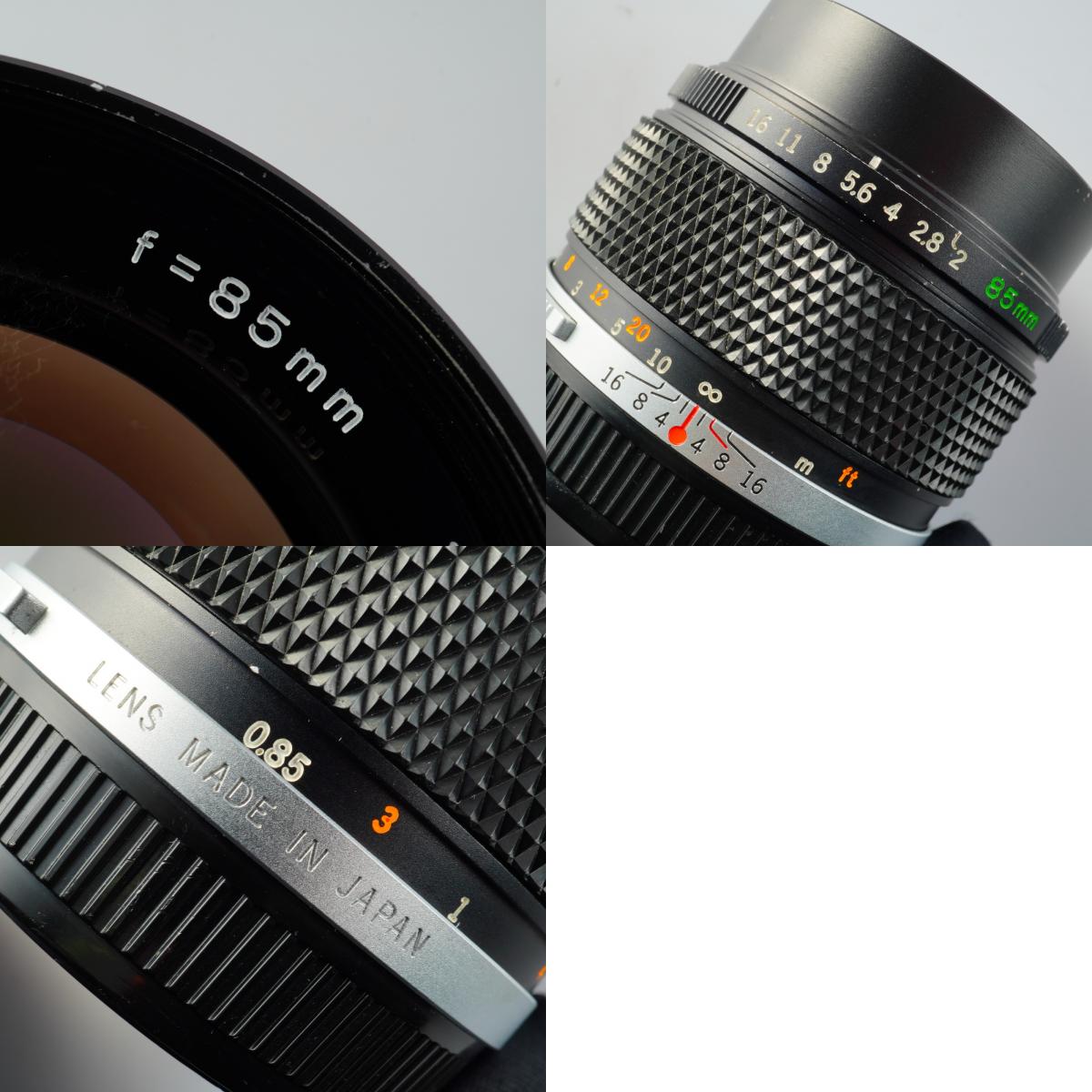 OLYMPUS OM-SYSTEM ZUIKO MC AUTO-T 85mm F/2 単焦点レンズ