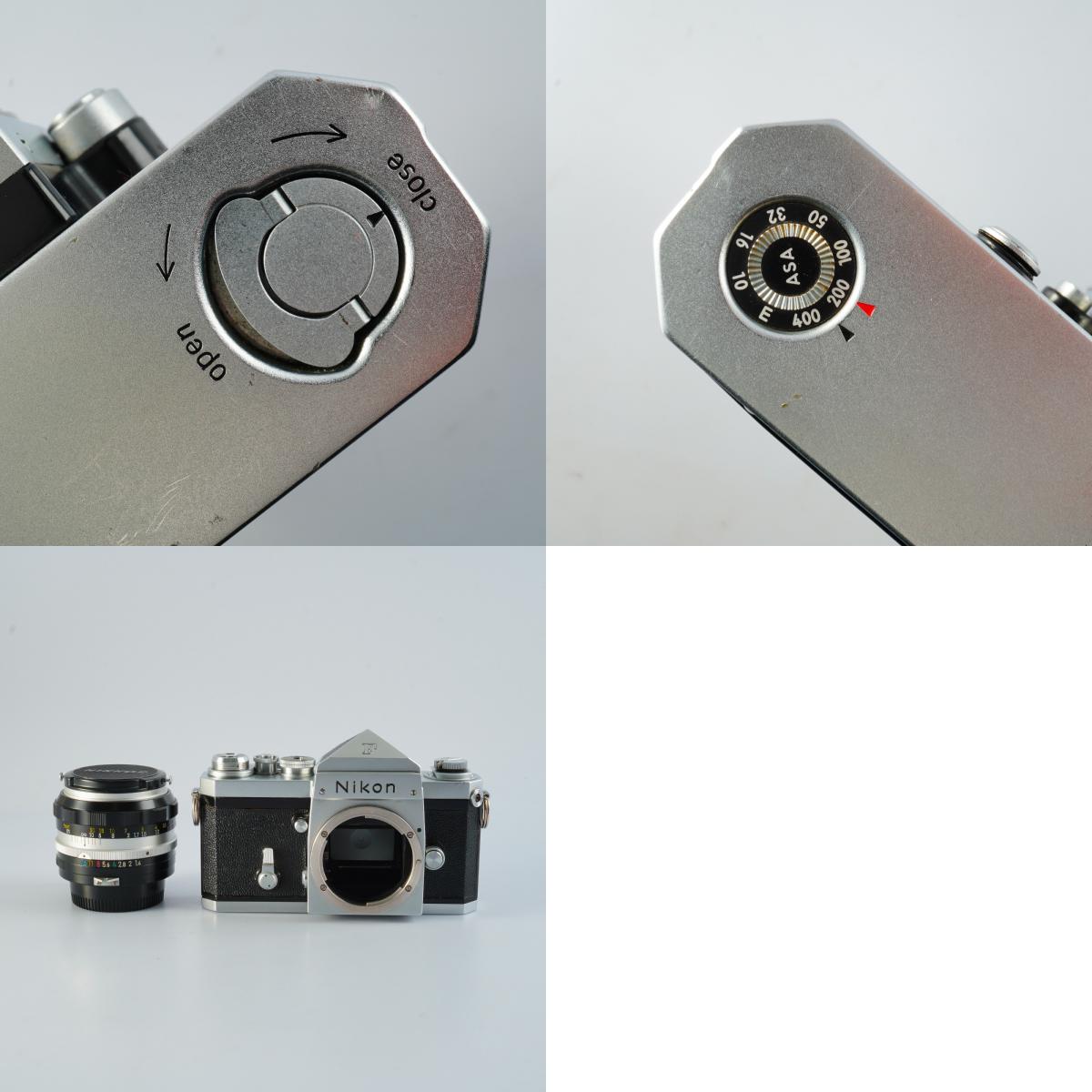 【Serviced】 Nikon F Eyelevel Early Model Silver + NIKKOR 50mm F/1.4 MF フィルム一眼レフカメラ