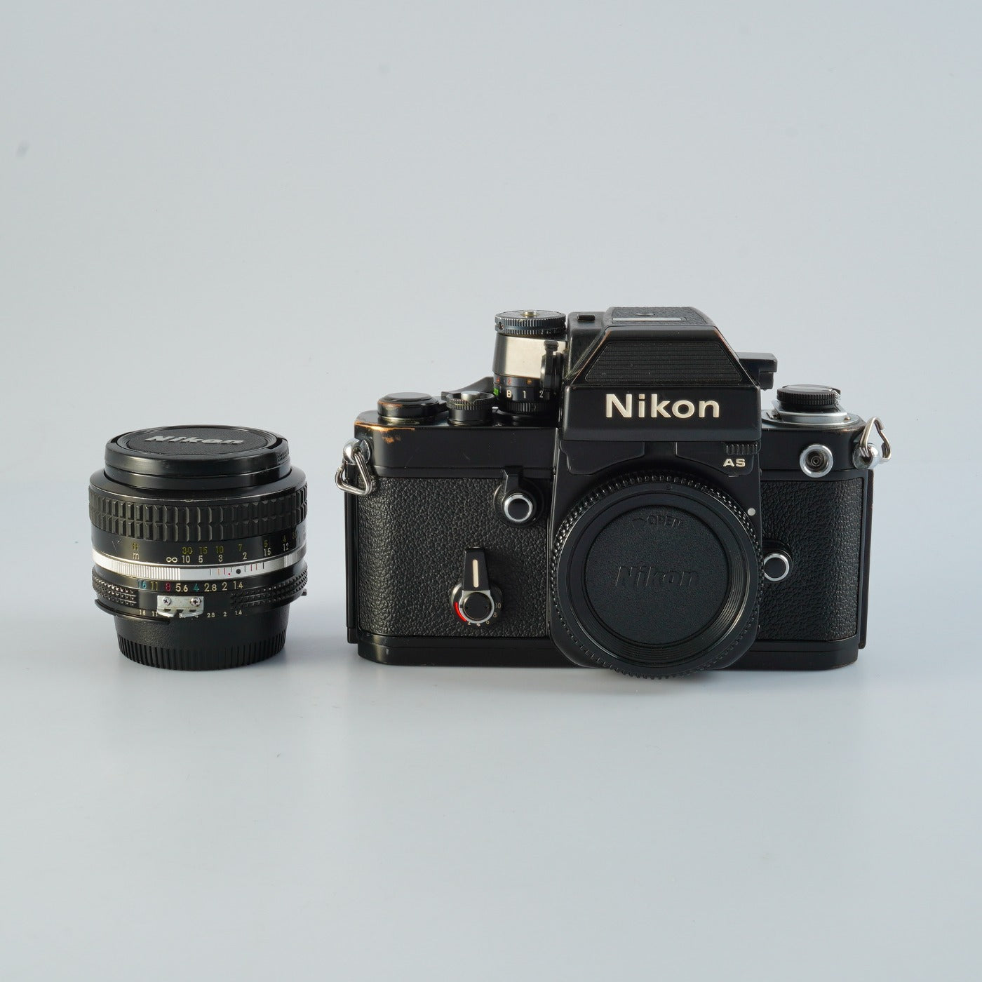 【SERVICED & TESTED】 Nikon F2 Photomic AS DP-12 Black + NIKKOR Ai 50mm F/1.4 MF フィルム一眼レフカメラ
