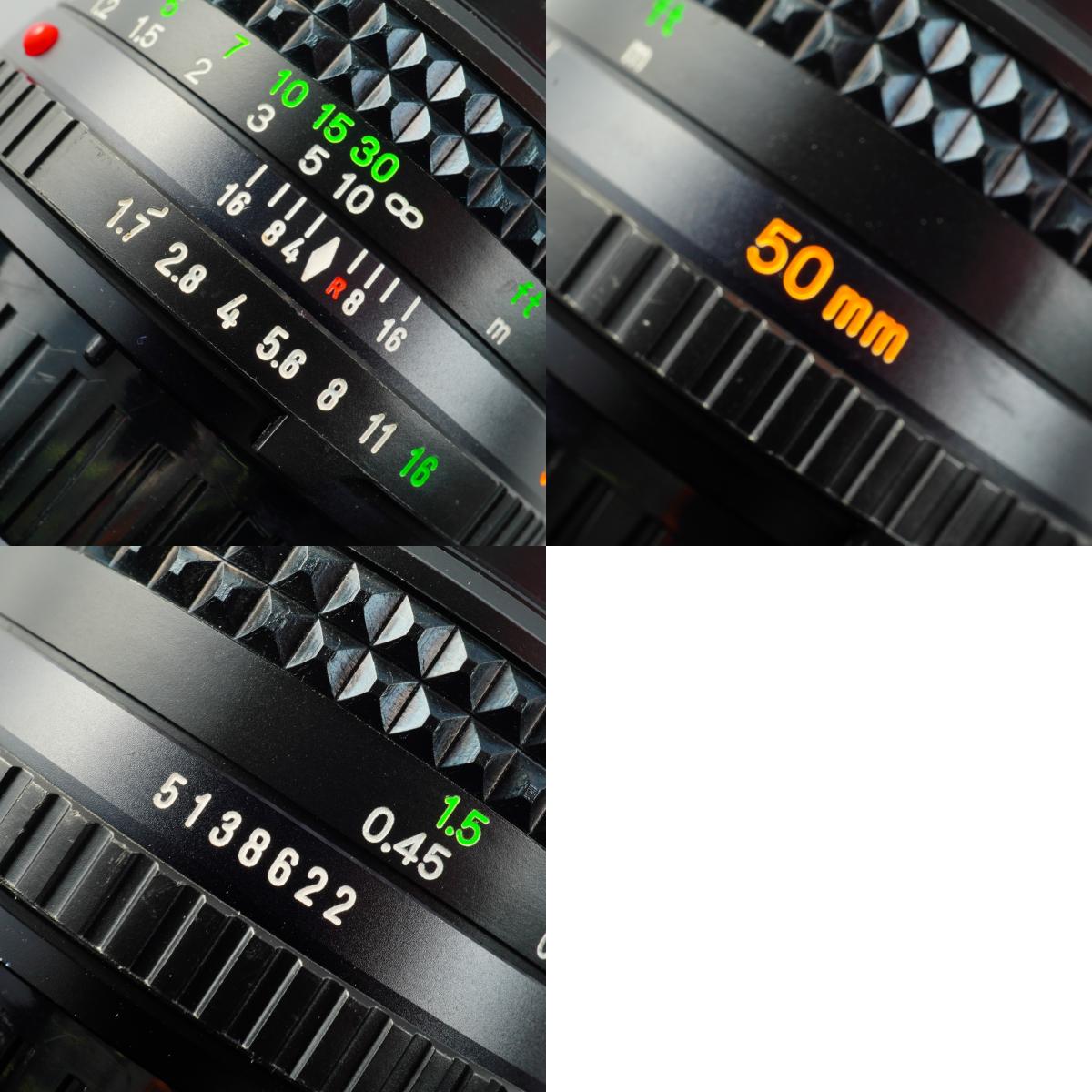 MINOLTA MD ROKKOR 50mm F/1.7 Festbrennweitenobjektiv