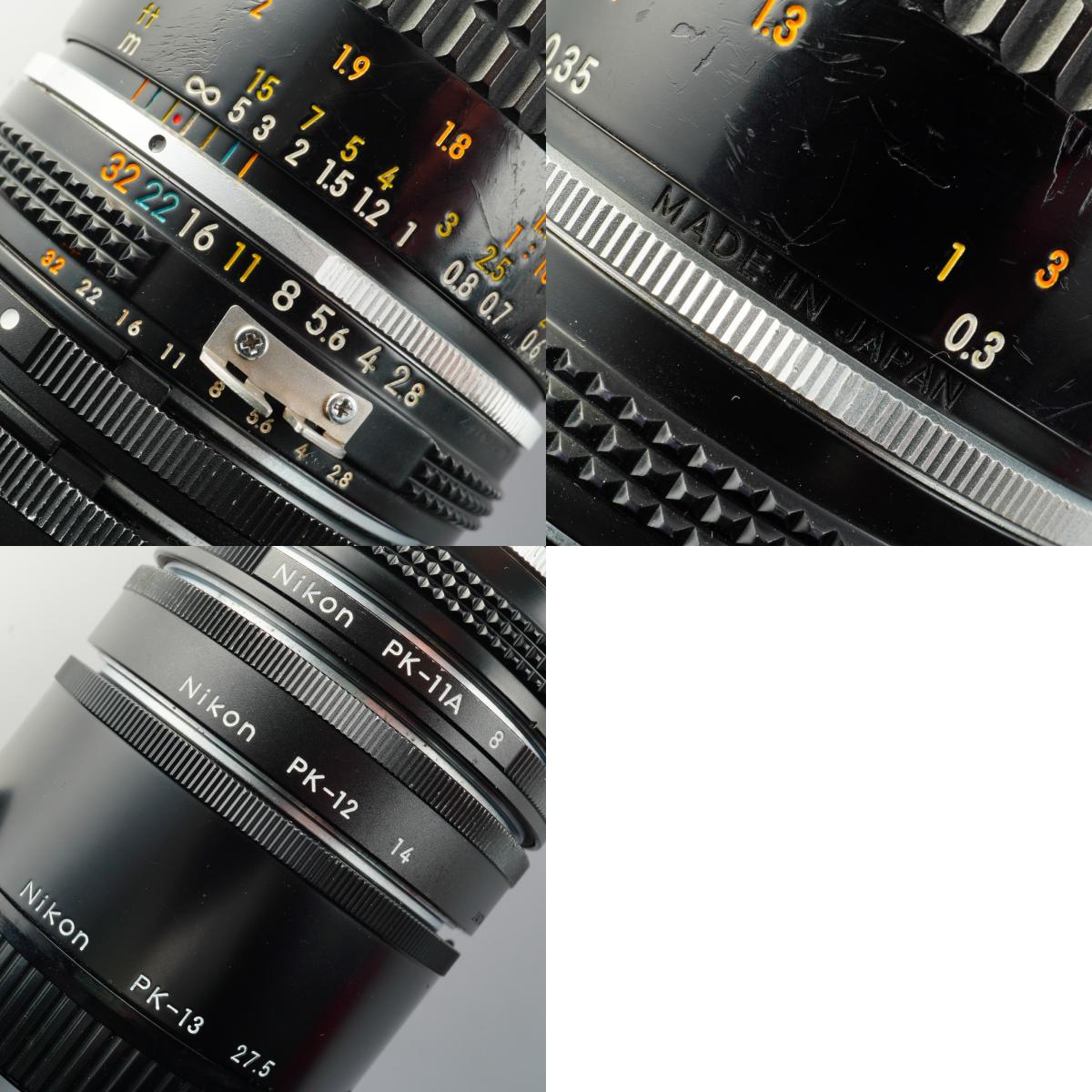 Nikon Ai-s Micro NIKKOR 55mm F/2.8 + PK-13-12-11A マクロレンズ
