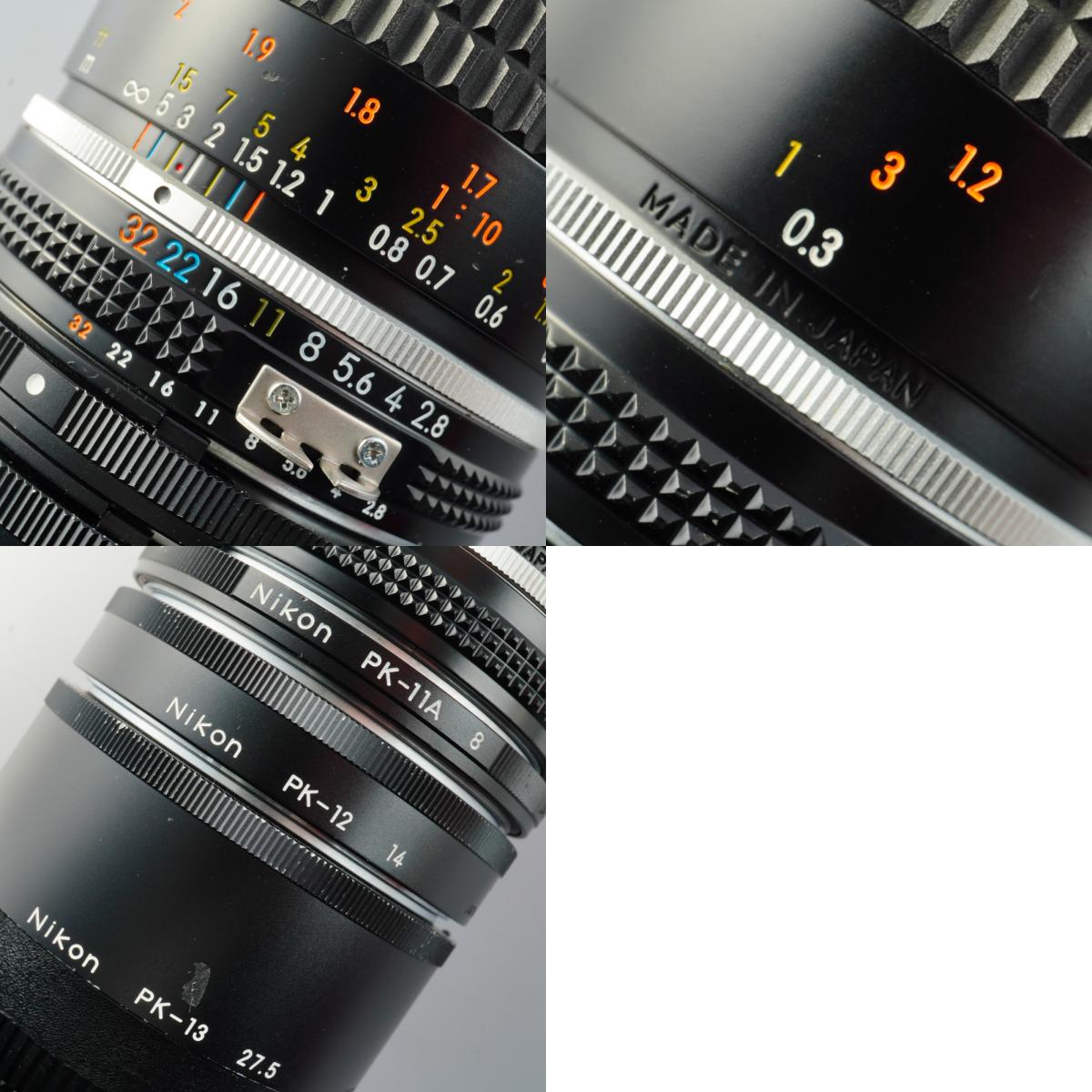 Nikon Ai-s Micro NIKKOR 55mm F/2.8 + PK-13-12-11A マクロレンズ