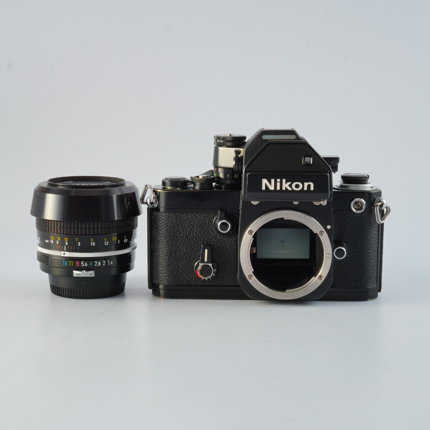 【SERVICED & TESTED】 Nikon F2 Photomic S DP-2 Black + New NIKKOR 非Ai 50mm F/1.4 MF フィルム一眼レフカメラ