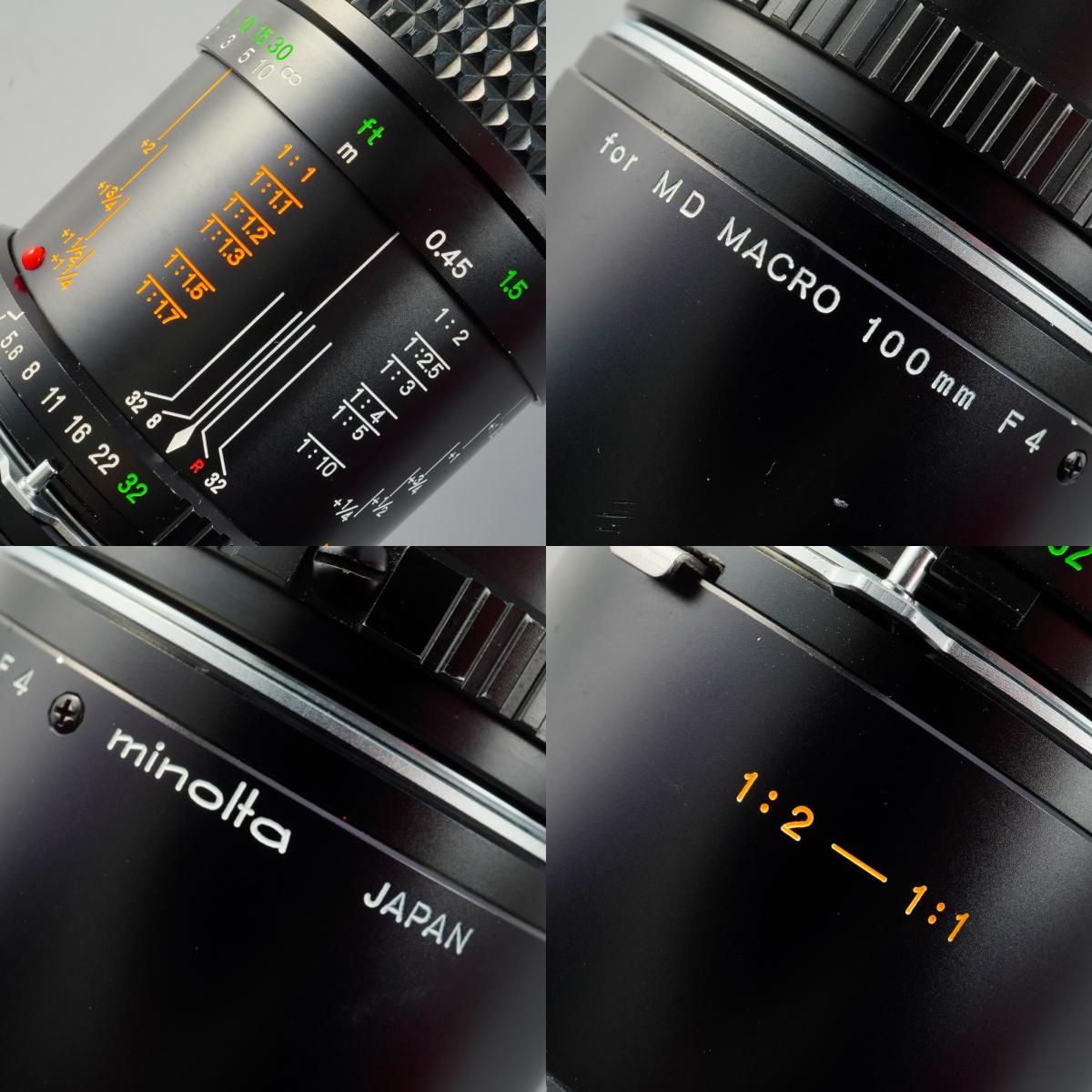 MINOLTA MD MACRO ROKKOR 100mm F/4 + 1:2-1:1 Extension Tube 単焦点レンズ