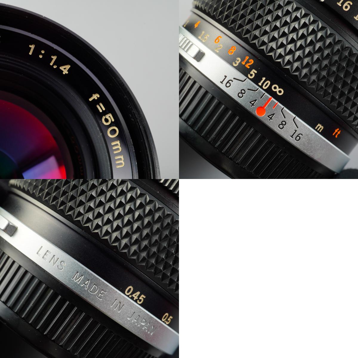 OLYMPUS OM-SYSTEM ZUIKO MC AUTO-S 50mm F/1.4 単焦点レンズ