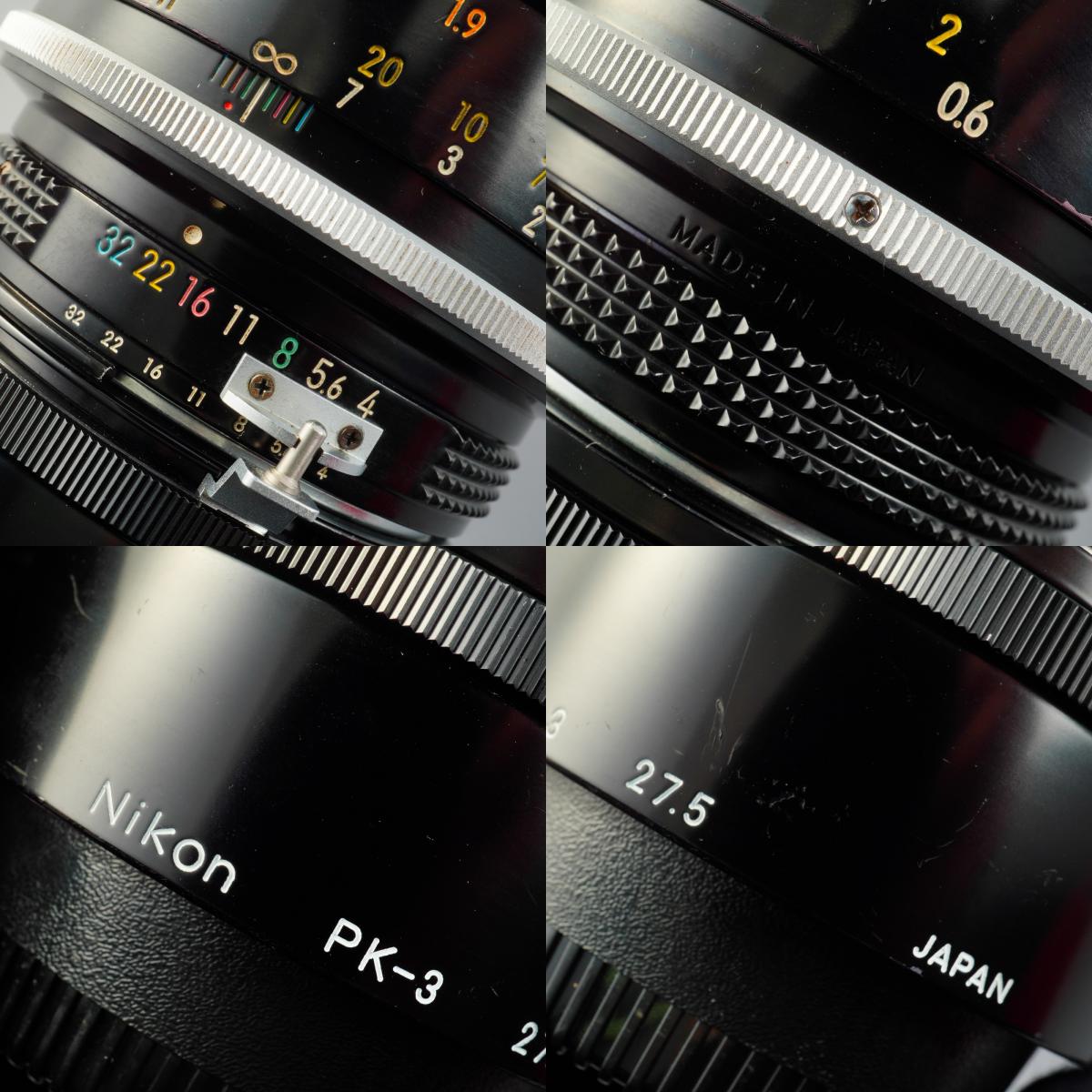Nikon 非Ai Micro-NIKKOR 105mm F/4 + PK-3 27.5 単焦点レンズ