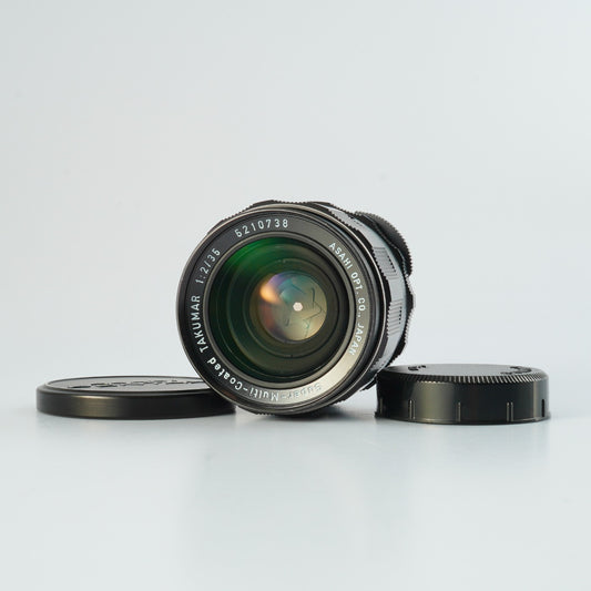 【Serviced】 PENTAX Super-Multi-Coated TAKUMAR 35mm F/2 (M42用) 単焦点レンズ