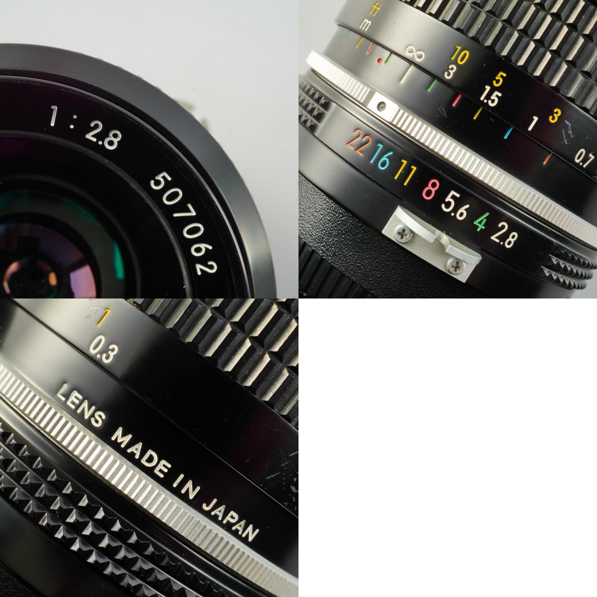 【Serviced】 Nikon 非Ai NIKKOR 24mm F/2.8 単焦点レンズ