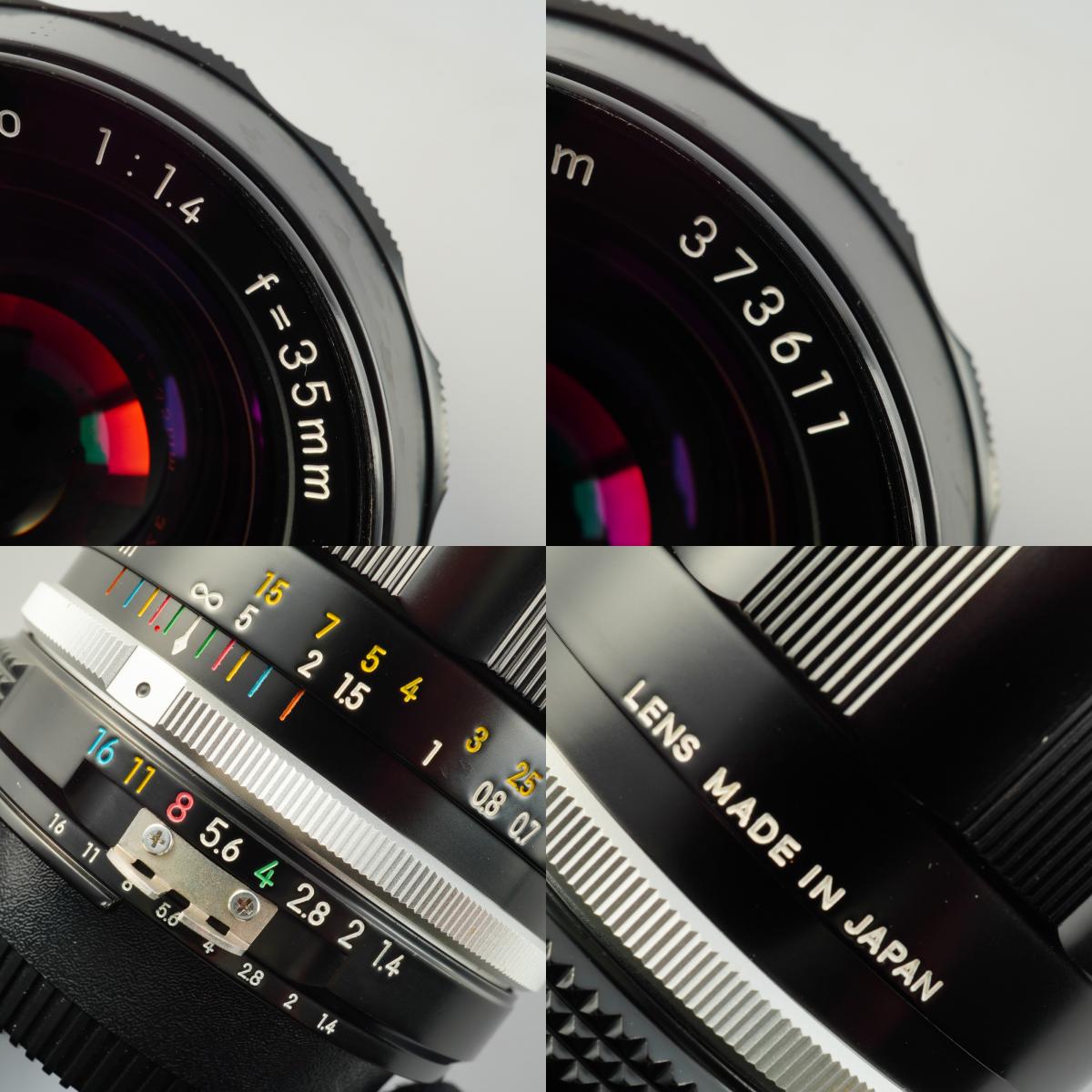 【Serviced】 Nikon Ai改 NIKKOR-N.C Auto 35mm F/1.4 単焦点レンズ