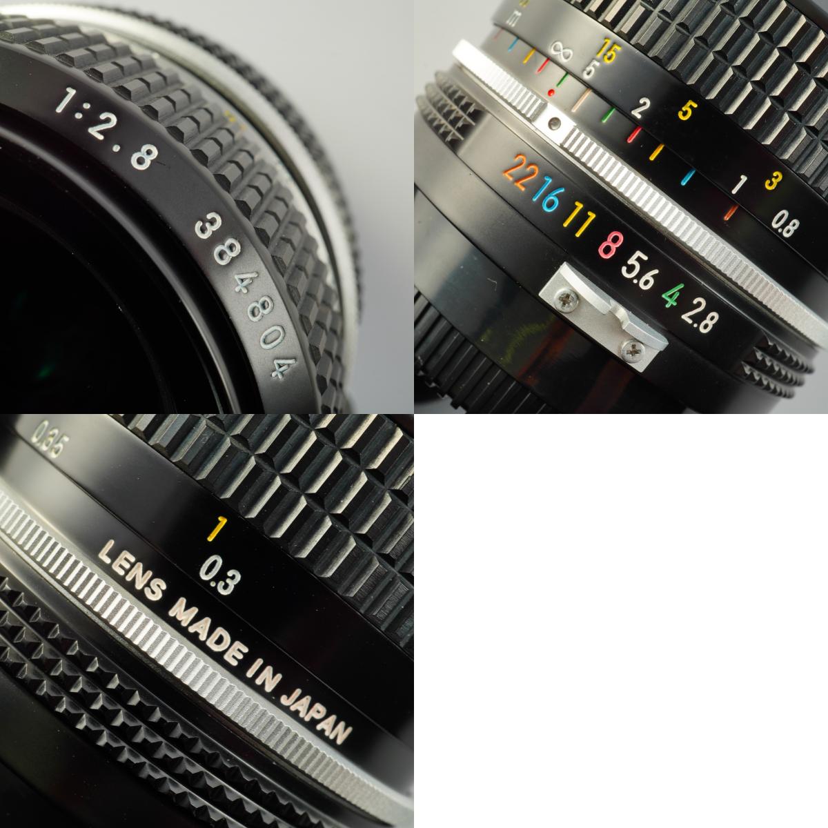 【Serviced】 Nikon 非Ai Nikkor 28mm F/2.8 単焦点レンズ