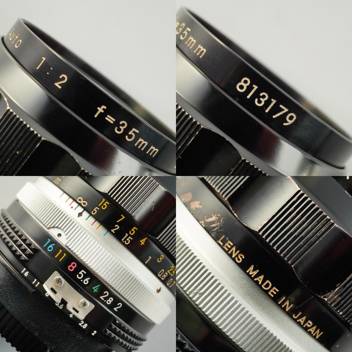 【Serviced】 Nikon Ai改 Nikkor-O Auto 35mm F/2 単焦点レンズ