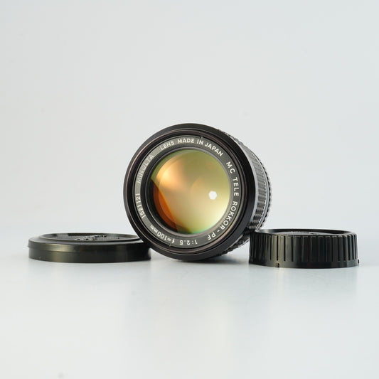 【Serviced】 MINOLTA MC TELE ROKKOR PF 100mm F/2.5 単焦点レンズ