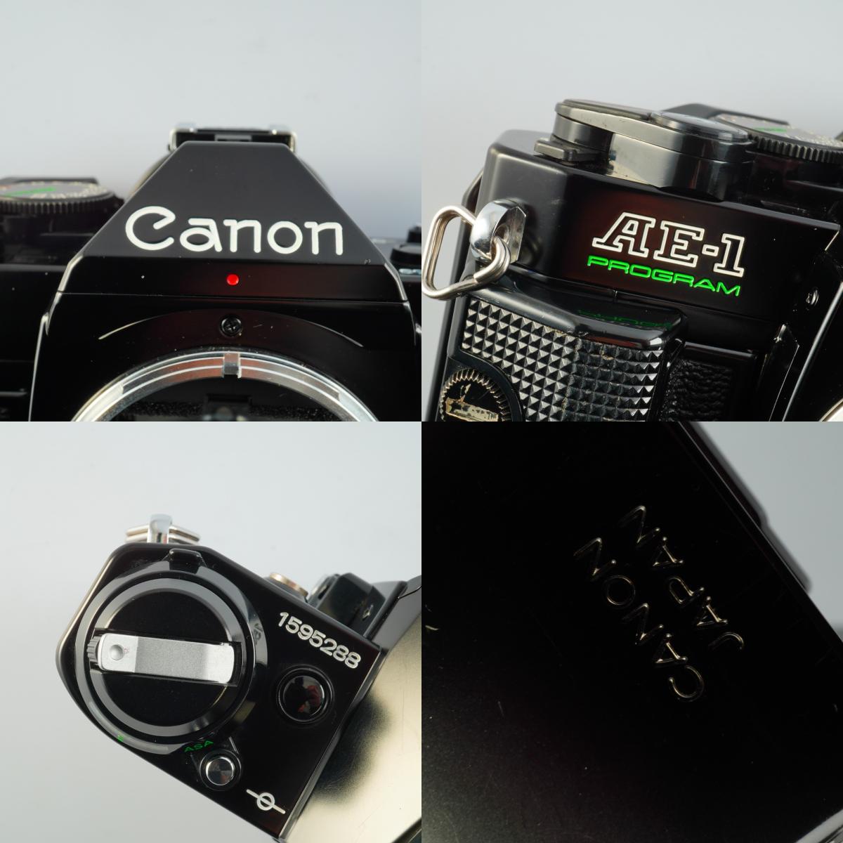 【SERVICED】 Canon AE-1 Program Black + New FD 50mm F/1.4 MF フィルム一眼レフカメラ