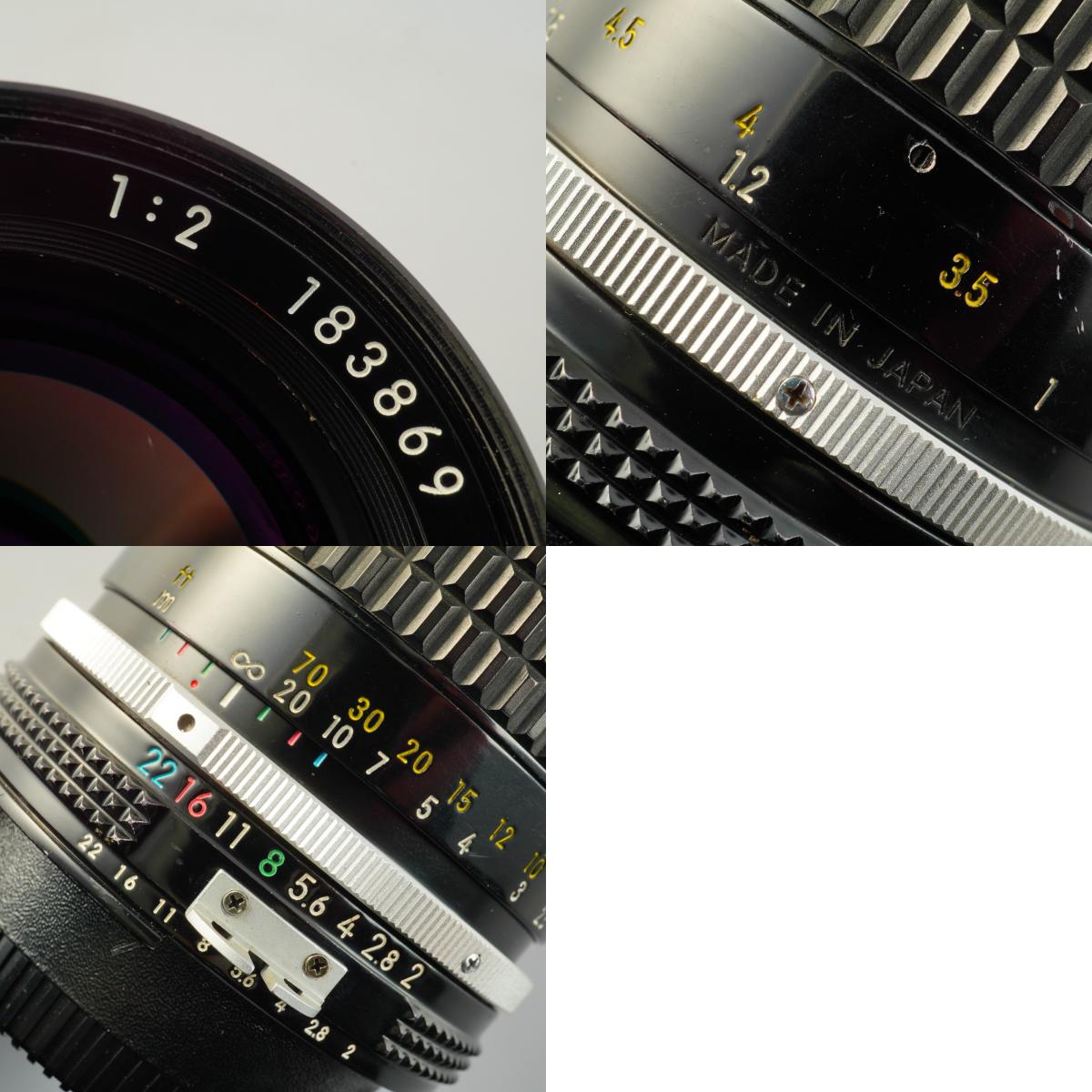 【Serviced】 Nikon Ai NIKKOR 85mm F/2 単焦点レンズ