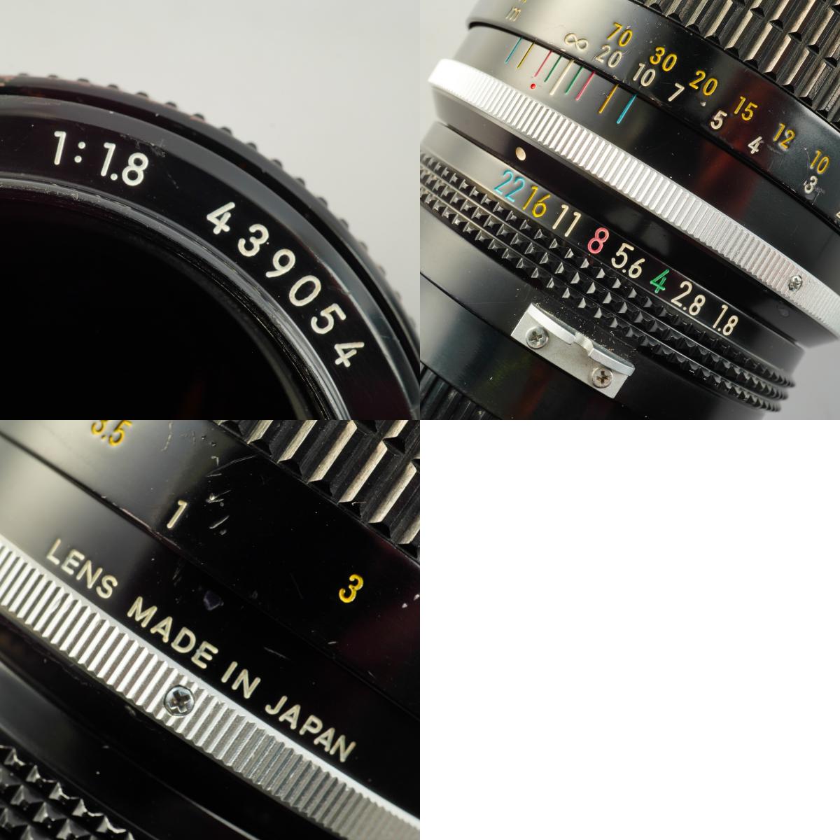 【Serviced】 Nikon 非Ai New Nikkor 85mm F/1.8 単焦点レンズ