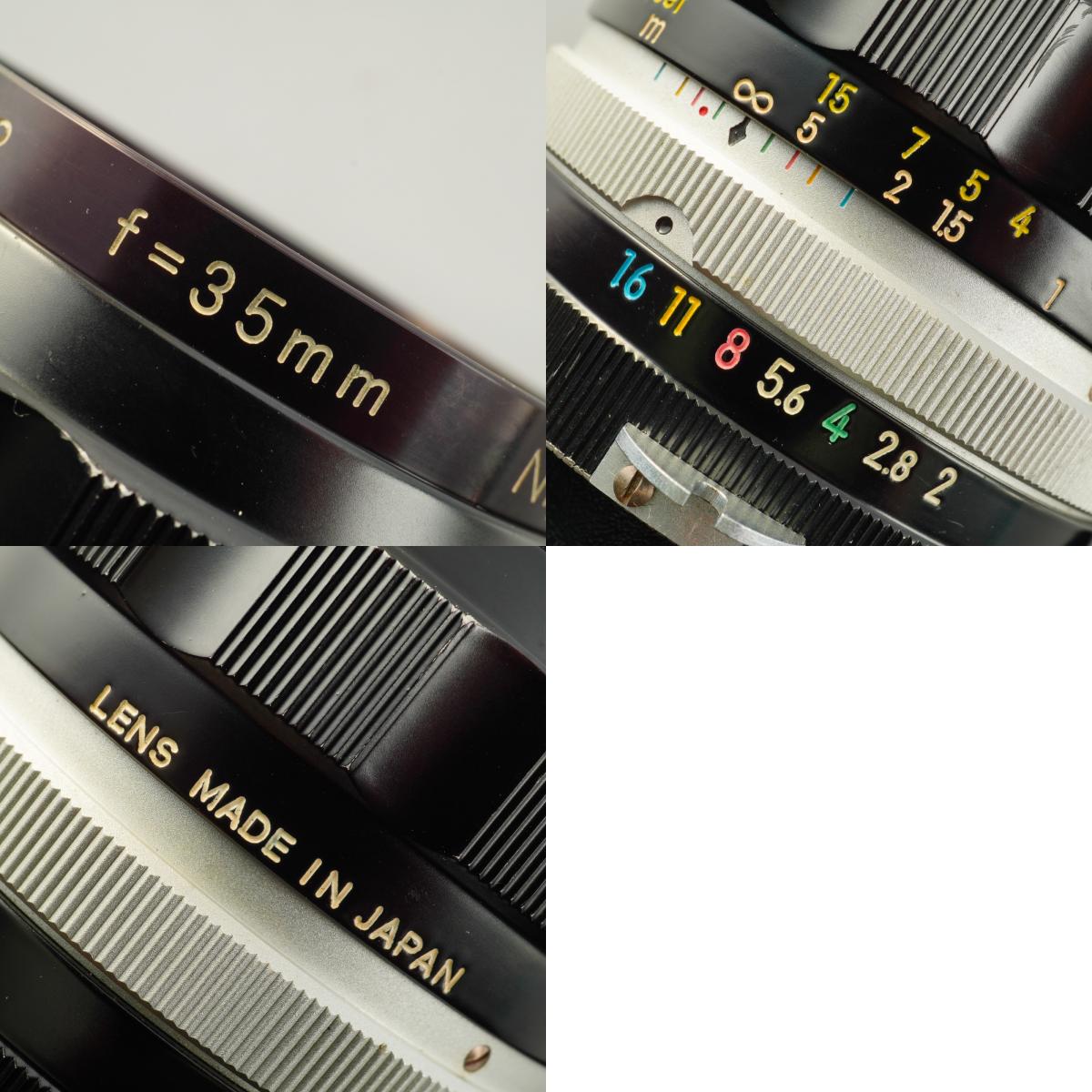 【Serviced】 Nikon 非Ai Nikkor-O Auto 35mm F/2 単焦点レンズ