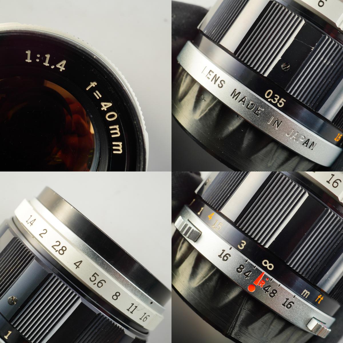 【Serviced】 OLYMPUS G.ZUIKO AUTO-S 40mm F/1.4 for PEN FT / FV / F 単焦点レンズ