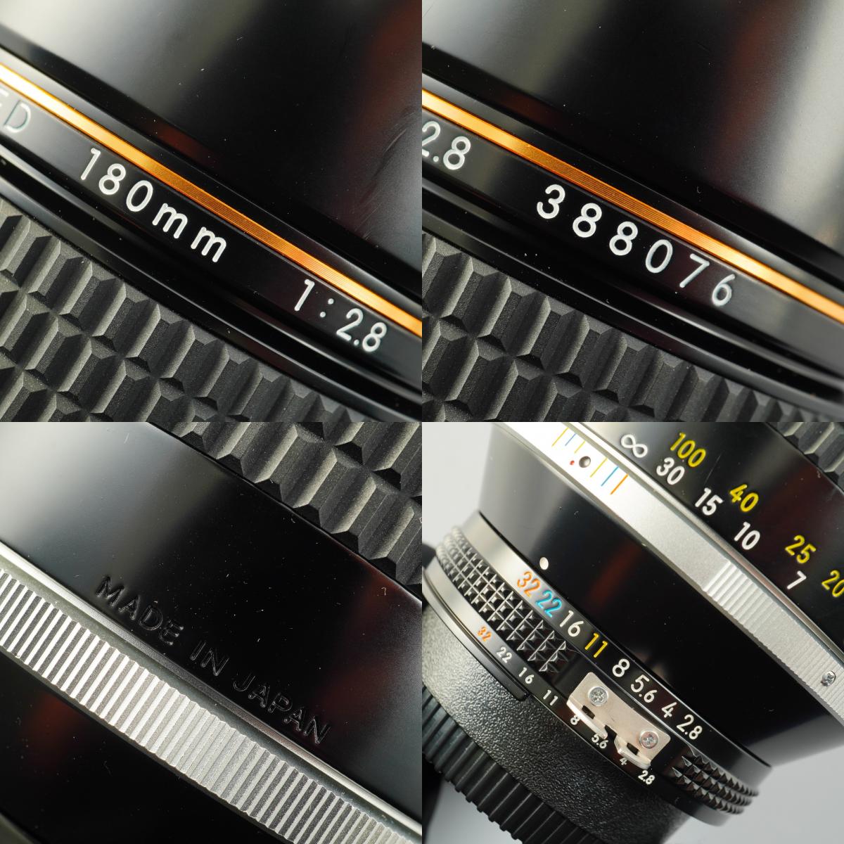 【Serviced】 Nikon Ai-S NIKKOR ED 180mm F/2.8 単焦点レンズ