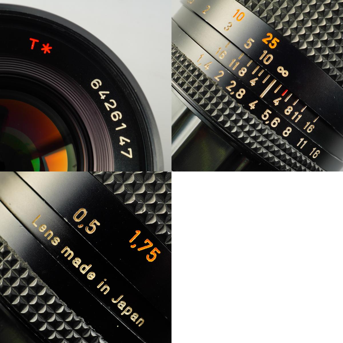 【Serviced】 CONTAX Carl Zeiss Planar T* 50mm F/1.4 AEJ 単焦点レンズ