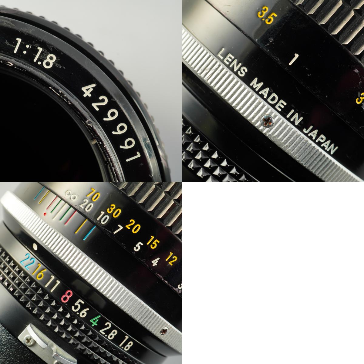 【Serviced】 Nikon 非Ai New Nikkor 85mm F/1.8 単焦点レンズ