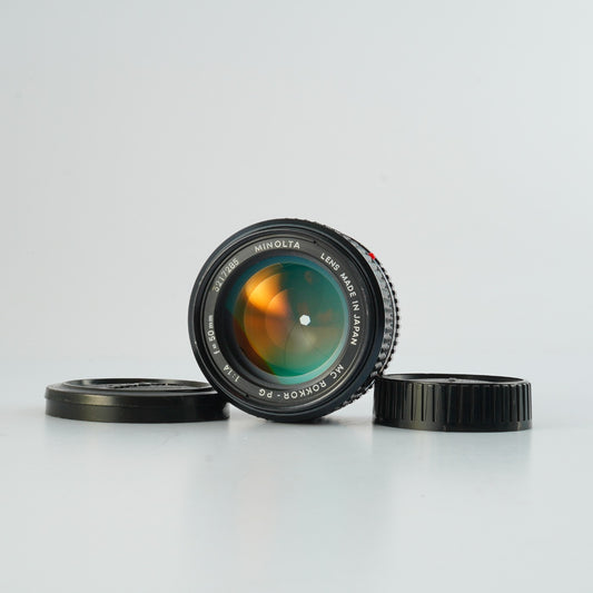 【Serviced】 MINOLTA MC ROKKOR PG 50mm F/1.4 単焦点レンズ