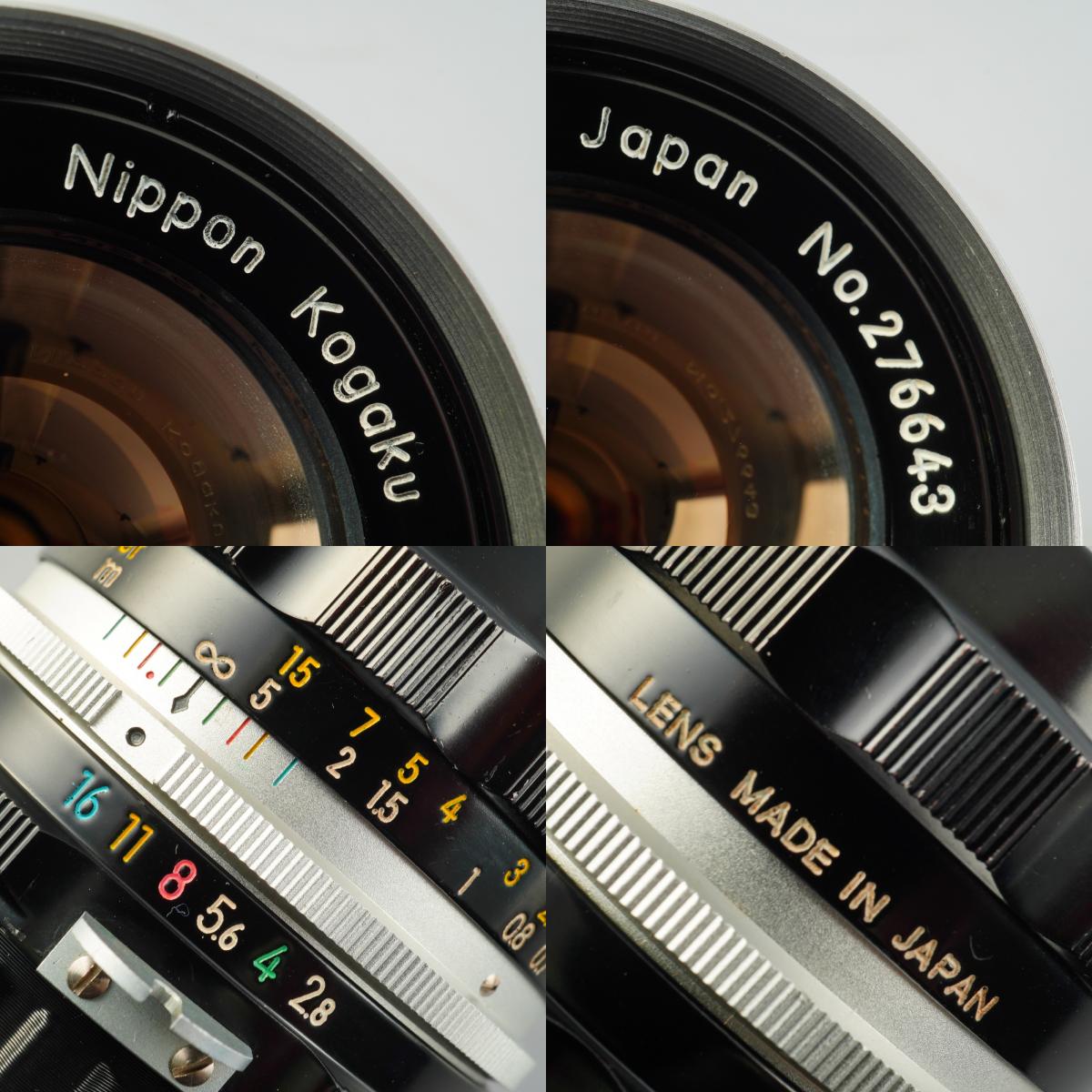 【Serviced】 Nikon 非Ai NIKKOR-S Auto 35mm F/2.8 単焦点レンズ