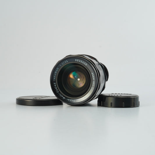 【Serviced】 PENTAX Super-Multi-Coated TAKUMAR 35mm F/2 (M42用) 単焦点レンズ