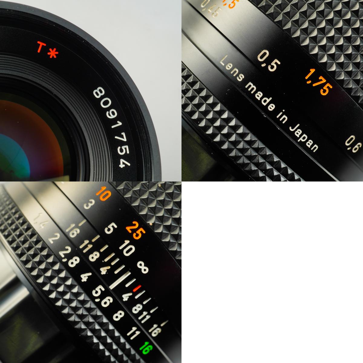 【Serviced】 CONTAX Carl Zeiss Planar T* 50mm F/1.4 MMJ 単焦点レンズ