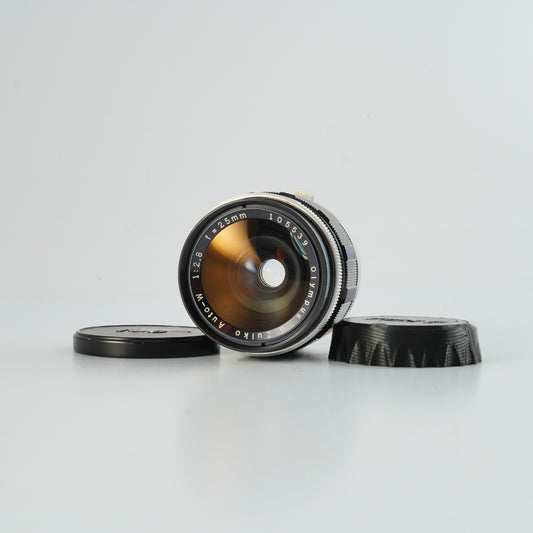【Serviced】 OLYMPUS G.ZUIKO AUTO-W 25mm F/2.8 for PEN FT / FV / F 単焦点レンズ