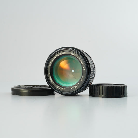 【Serviced】 MINOLTA MC ROKKOR PG 50mm F/1.4 単焦点レンズ