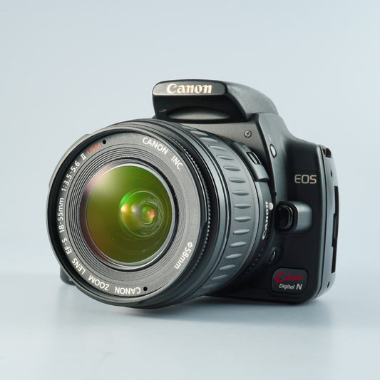 Canon EOS Kiss Digital N + EF-S 18-55mm F3.5-5.6 Ⅱ USM + CF Card 512MB デジタル一眼レフカメラ