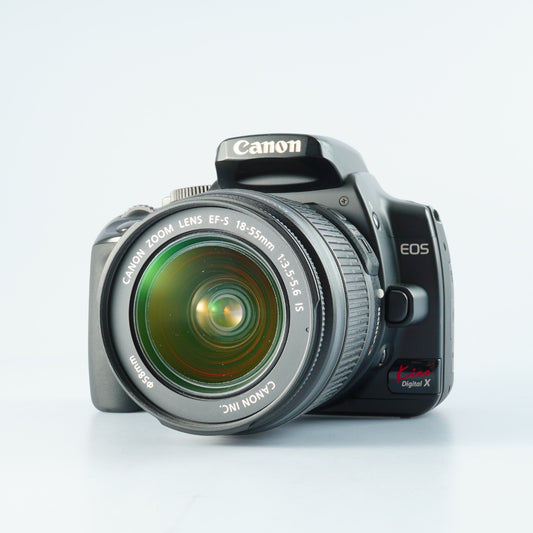 Canon EOS Kiss Digital N + EF-S 18-55mm F3.5-5.6 IS + CF Card 512MB デジタル一眼レフカメラ
