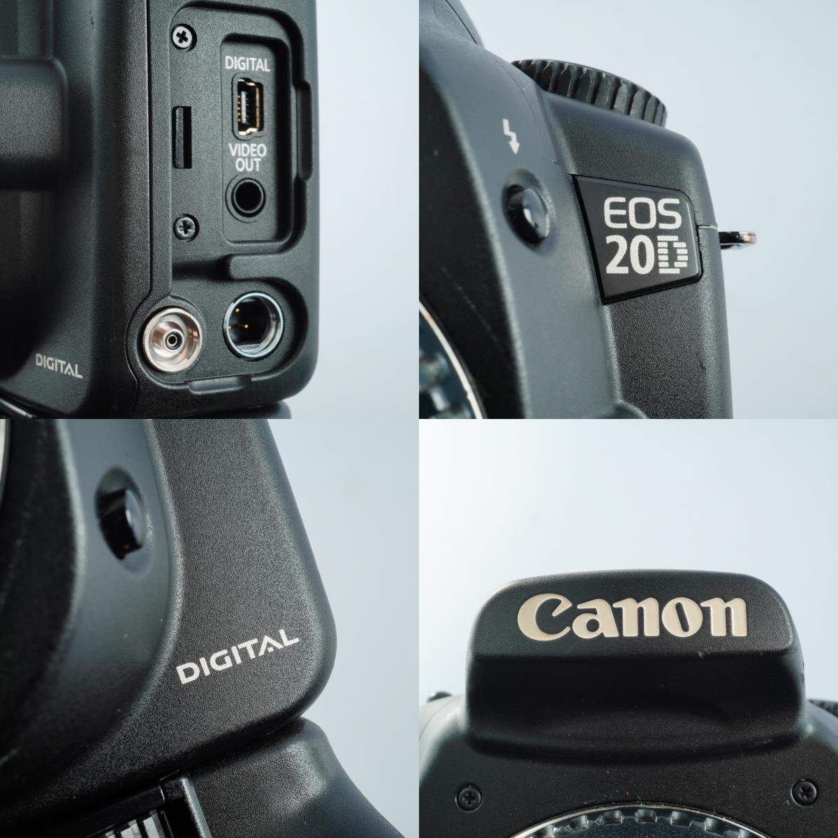 Canon EOS 20D + EF-S 18-55mm F/3.5-5.6Ⅱ USM + BG-E2 + CF 1GB デジタル一眼レフカメラ