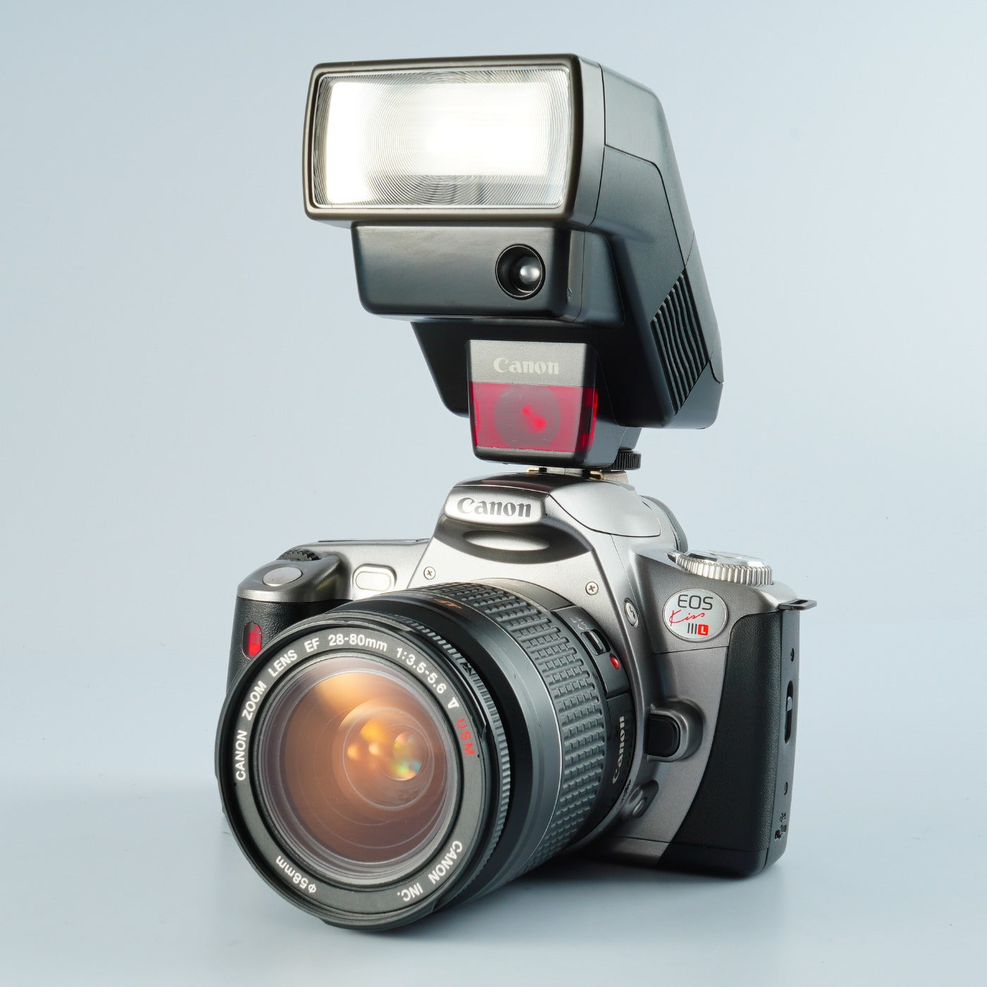 Canon EOS Kiss III L + EF 28-80mm F/3.5-5.6 Ⅴ USM + SPEEDLITE 300EZ AF フィルム一眼レフカメラ